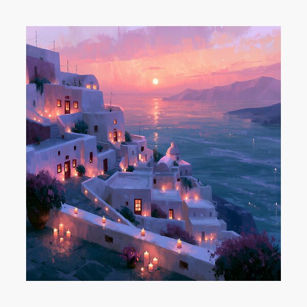 Item preview, Santorini Sunset Over Caldera designed and sold by Rtymer.
