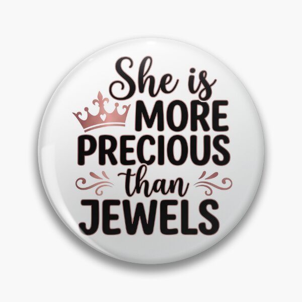 Item preview, She is MORE PRECIOUS than JEWELS - Rose Gold Crown Faith Graphic designed and sold by Faithloveshop.