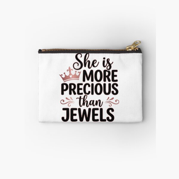 Item preview, She is MORE PRECIOUS than JEWELS - Rose Gold Crown Faith Graphic designed and sold by Faithloveshop.