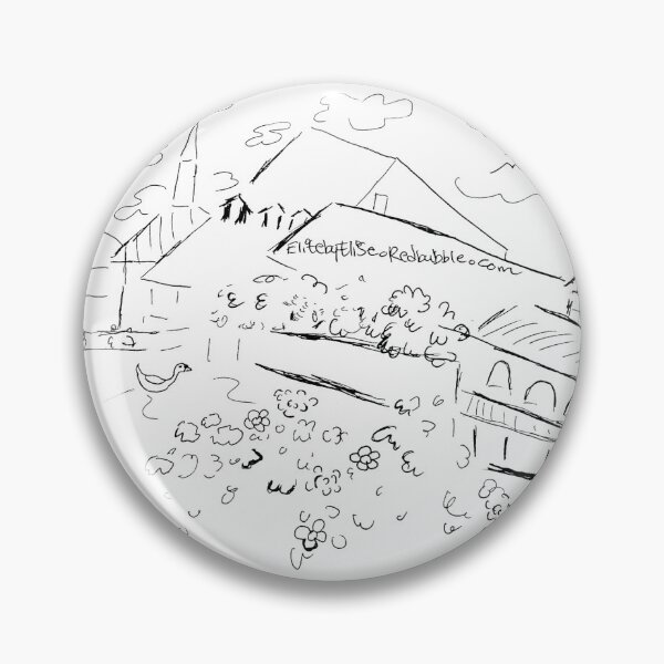 Item preview, My Stylistic Pen Sketch Based on a Place in Interlaken, Switzerland designed and sold by ExceptionallyHumbleArtbyElise (Once known as ElitebyElise).