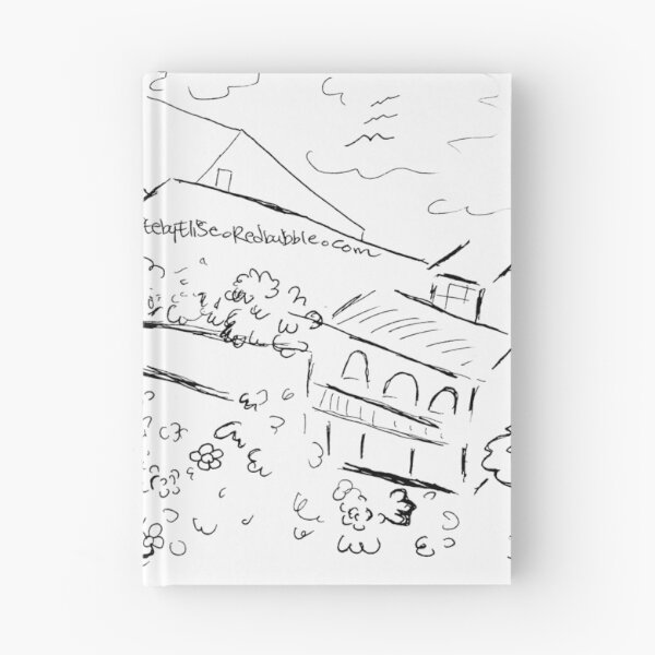 Item preview, My Stylistic Pen Sketch Based on a Place in Interlaken, Switzerland designed and sold by ExceptionallyHumbleArtbyElise (Once known as ElitebyElise).