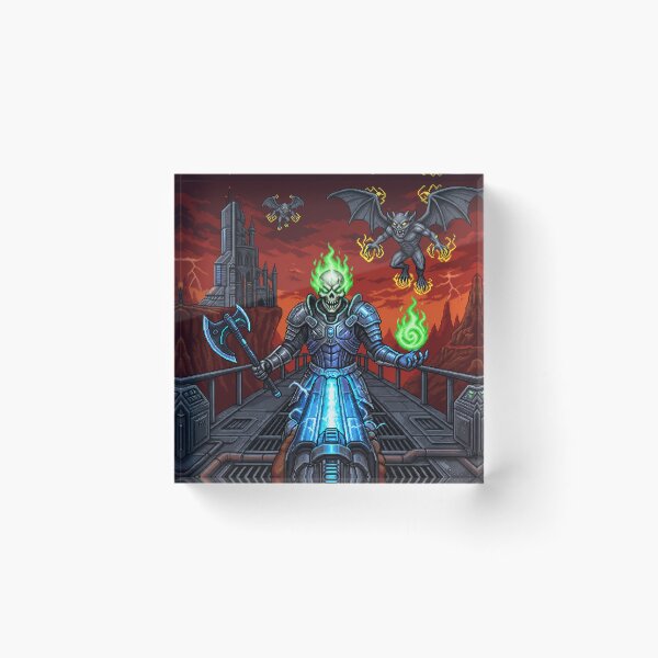 Item preview, Facing Down The Hordes Of Evil | Shotgun Charged | Faux Retro FPS Screenshot | Pixel Art designed and sold by GRAIL-PIXXAILL.