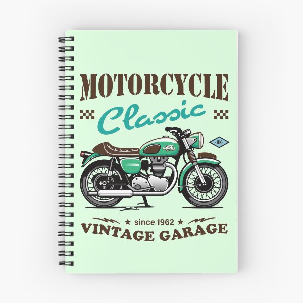 Item preview, Candy Color Vintage Motorcycle - Retro Classic Bike Illustration_GREEN_WH designed and sold by AckeeWolf.