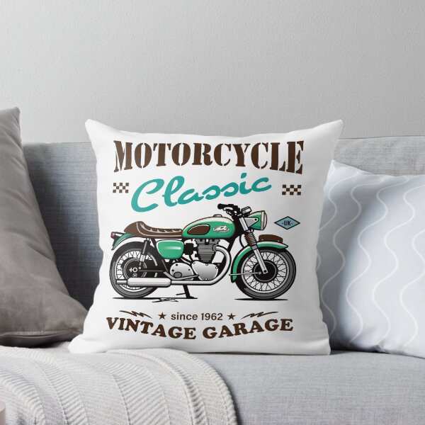 Item preview, Candy Color Vintage Motorcycle - Retro Classic Bike Illustration_GREEN_WH designed and sold by AckeeWolf.