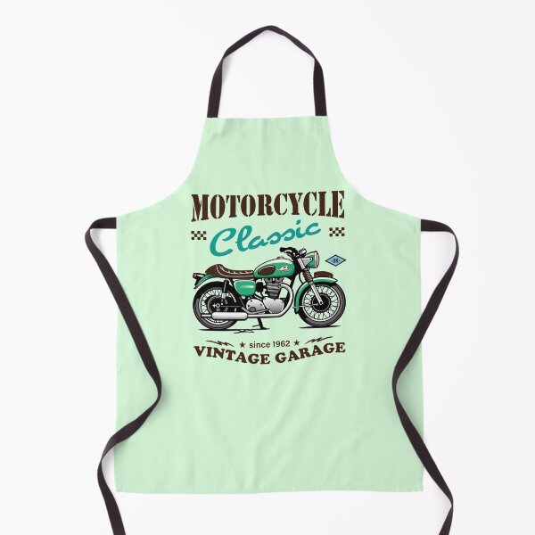 Item preview, Candy Color Vintage Motorcycle - Retro Classic Bike Illustration_GREEN_WH designed and sold by AckeeWolf.