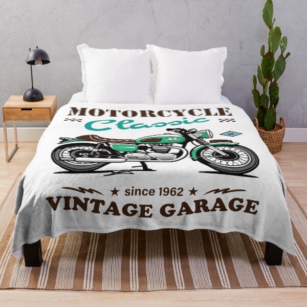 Item preview, Candy Color Vintage Motorcycle - Retro Classic Bike Illustration_GREEN_WH designed and sold by AckeeWolf.