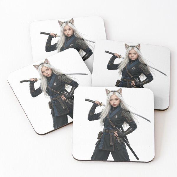 Item preview, Silver-Haired Nekomimi Samurai designed and sold by Komatoya.