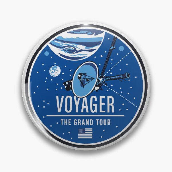 Artikelvorschau, Voyager-Missionsabzeichen entworfen und verkauft von Interstellar Archives.