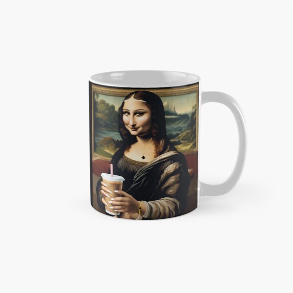 Item preview, Baddie Mona Lisa Iced Coffee Shirt - Boujee Mona Lisa Parody | Funny Art History Meme | Rich Girl Aesthetic Mona Lisa with Coffee designed and sold by ICANTWithoutCOFFEE.