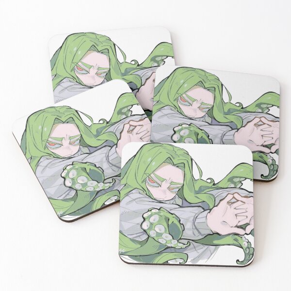 Item preview, Green Haired Tentacle Character in a Calm Defensive Pose designed and sold by TavishCorbett.