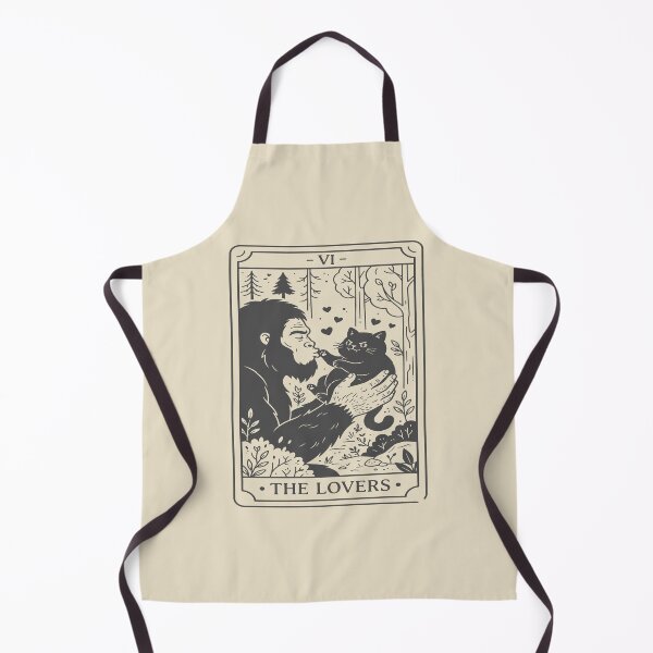 Item preview, The Lovers Tarot Card - Cute Bigfoot and Black Cat. #3 designed and sold by EunsooLee.