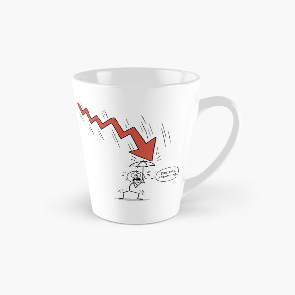 Item preview, Trader with Tiny Umbrella vs Red Arrow - Funny Market Crash Art designed and sold by Ink Matrix.