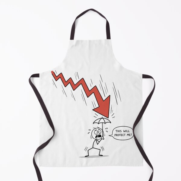 Item preview, Trader with Tiny Umbrella vs Red Arrow - Funny Market Crash Art designed and sold by Ink Matrix.