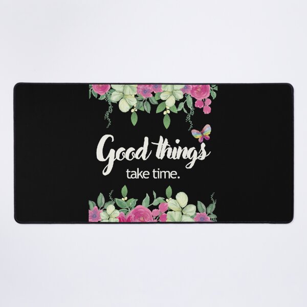 Item preview, Good Things Take Time Floral T-Shirt | Slow Living Motivational Tee designed and sold by RteesStudio.