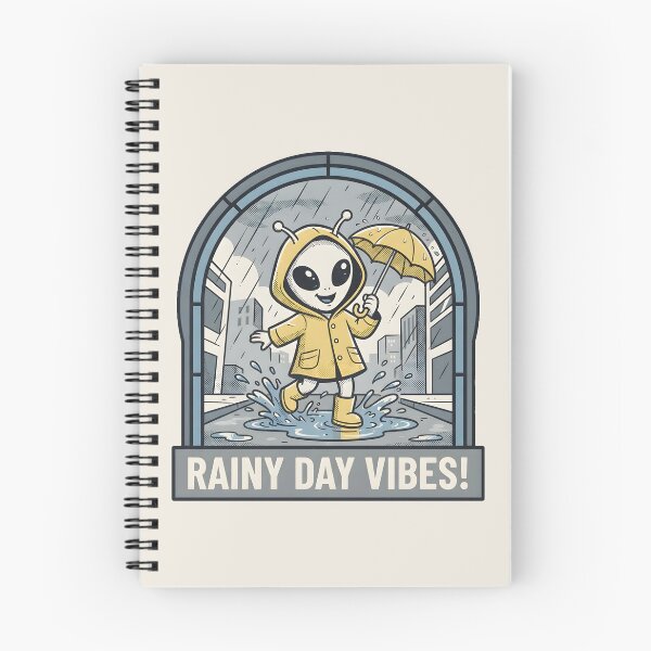 Item preview, Cute Alien Rainy Day Vibes Raincoat Retro Comic Graphic designed and sold by DuckOddity.