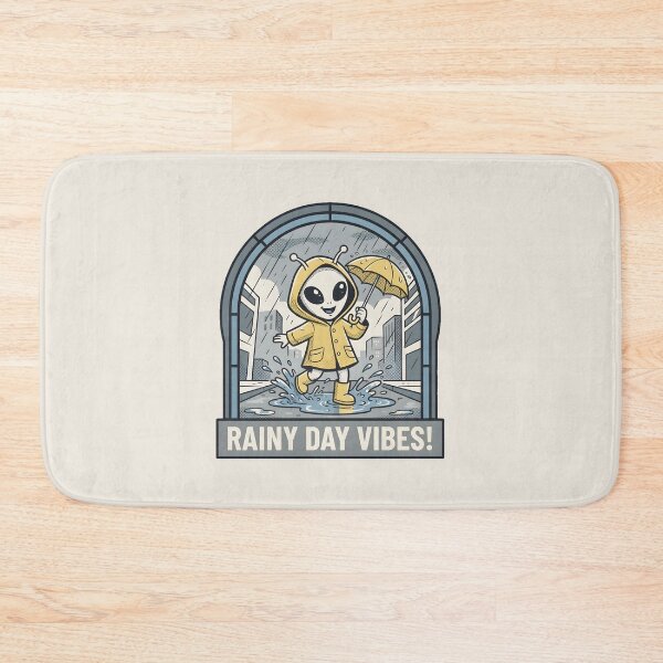 Item preview, Cute Alien Rainy Day Vibes Raincoat Retro Comic Graphic designed and sold by DuckOddity.