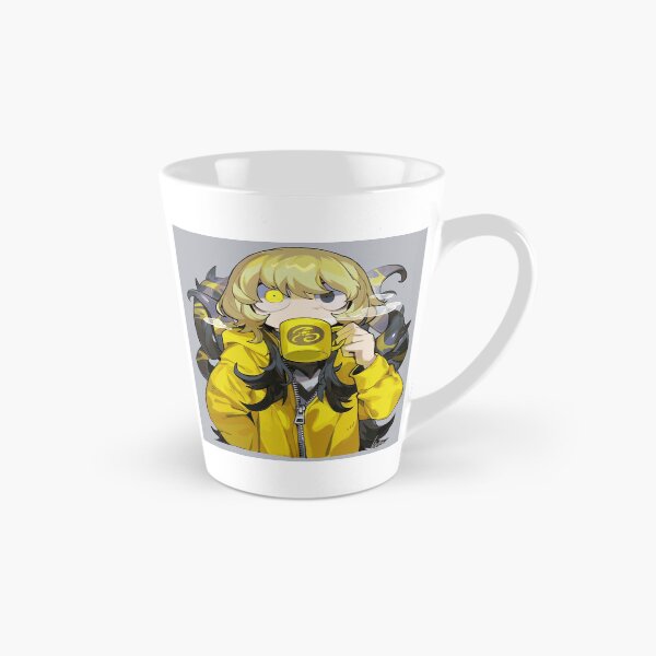 Item preview, Sleepy Tentacle Girl Drinking from a Yellow Mug designed and sold by TavishCorbett.