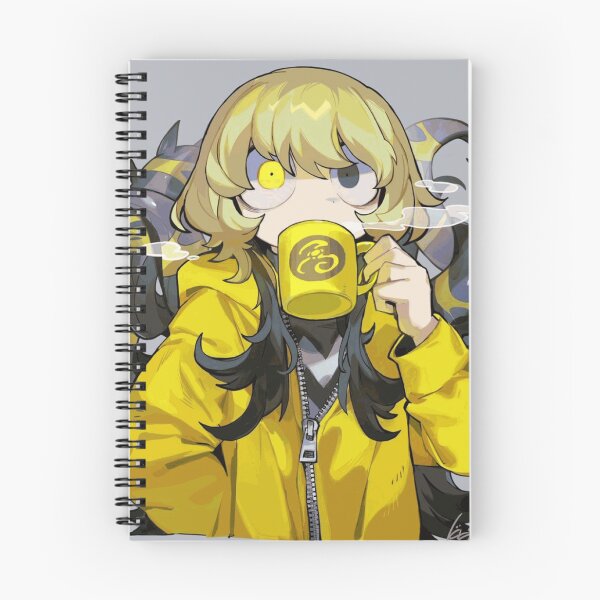 Item preview, Sleepy Tentacle Girl Drinking from a Yellow Mug designed and sold by TavishCorbett.