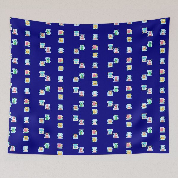 Item preview, Retro Minimalist Ocean Cartoon Friends Pattern - Abstract Faces designed and sold by Yasmine Mohammed.