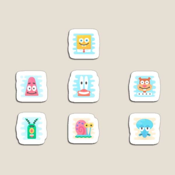 Item preview, Retro Minimalist Ocean Cartoon Friends Pattern - Abstract Faces designed and sold by Yasmine Mohammed.