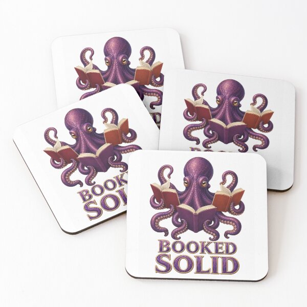 Item preview, Booked Solid, Purple Octopus Reading Multiple Books designed and sold by RoPrincess.