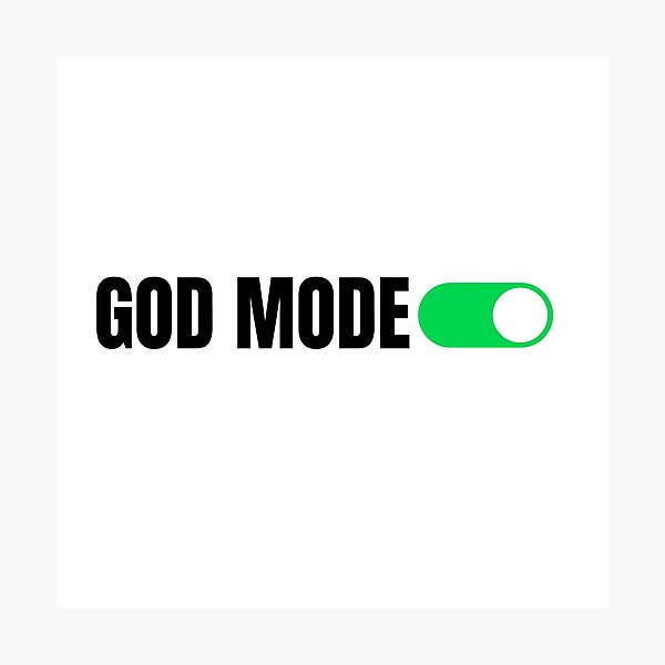 Artikelvorschau, Gott-Modus auf Grafik-T-Shirt entworfen und verkauft von Boytibay28Mdskllz.