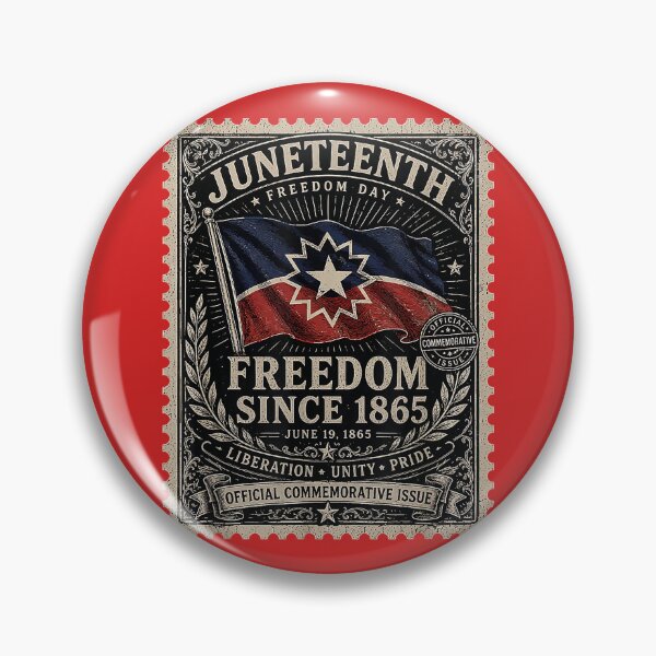 Item preview, Distressed American Juneteenth Flag Colors Freedom Day Stamp designed and sold by melodycook.