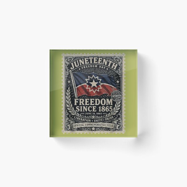 Item preview, Distressed American Juneteenth Flag Colors Freedom Day Stamp designed and sold by melodycook.
