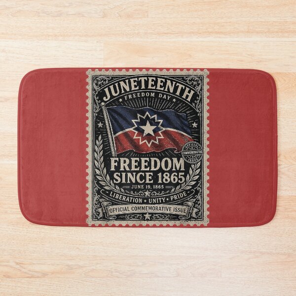 Item preview, Distressed American Juneteenth Flag Colors Freedom Day Stamp designed and sold by melodycook.