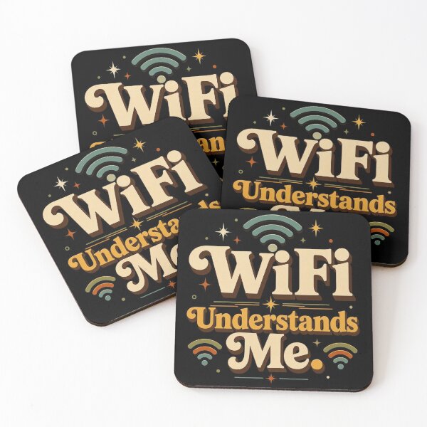 Item preview, WiFi Understands Me. | Funny Retro Digital Lifestyle Typography Design designed and sold by Irene Catchmind.