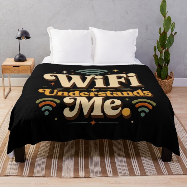 Item preview, WiFi Understands Me. | Funny Retro Digital Lifestyle Typography Design designed and sold by Irene Catchmind.