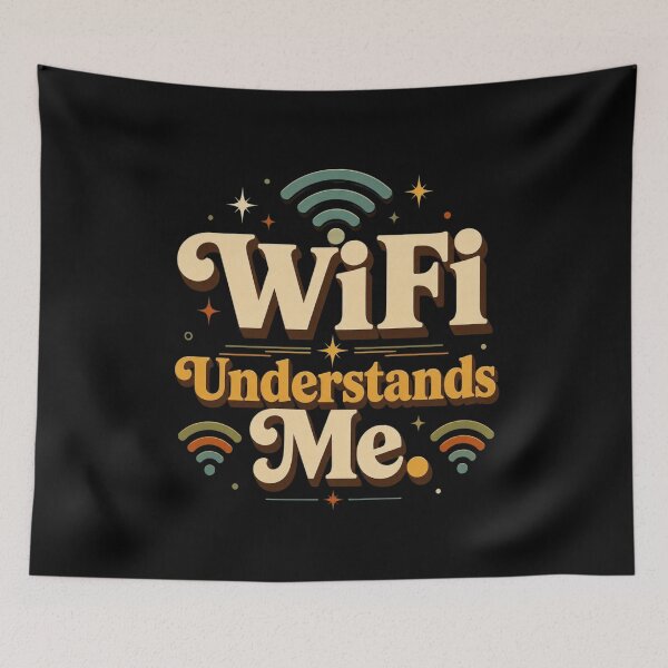 Item preview, WiFi Understands Me. | Funny Retro Digital Lifestyle Typography Design designed and sold by Irene Catchmind.