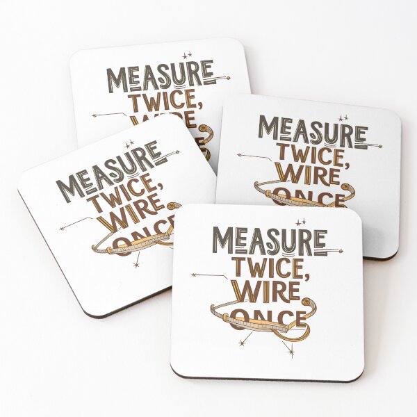 Item preview, Measure Twice Wire Once Electrician T-Shirt - Trade Proverb Design for Skilled Electricians designed and sold by Flownow.