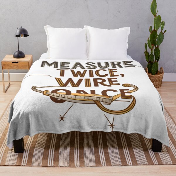 Item preview, Measure Twice Wire Once Electrician T-Shirt - Trade Proverb Design for Skilled Electricians designed and sold by Flownow.