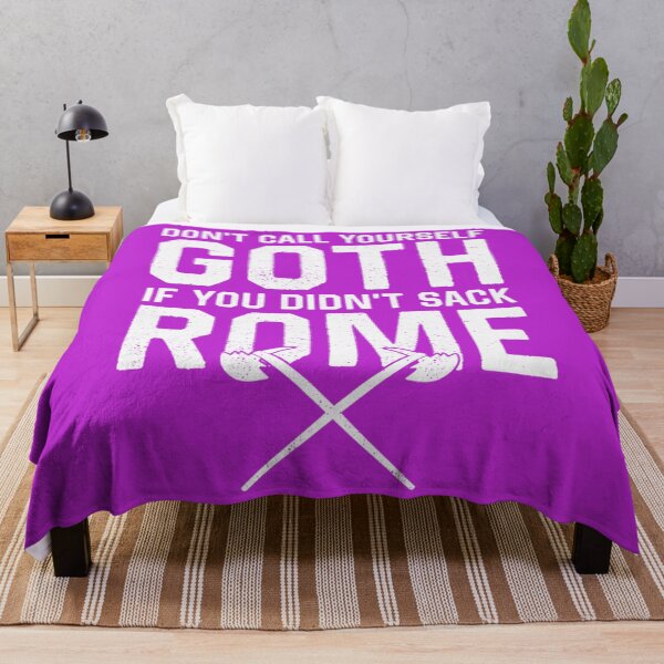 Item preview, Don't Call Yourself Goth If You Didn't Sack Rome Funny Pullover Hoodie designed and sold by melodycook.
