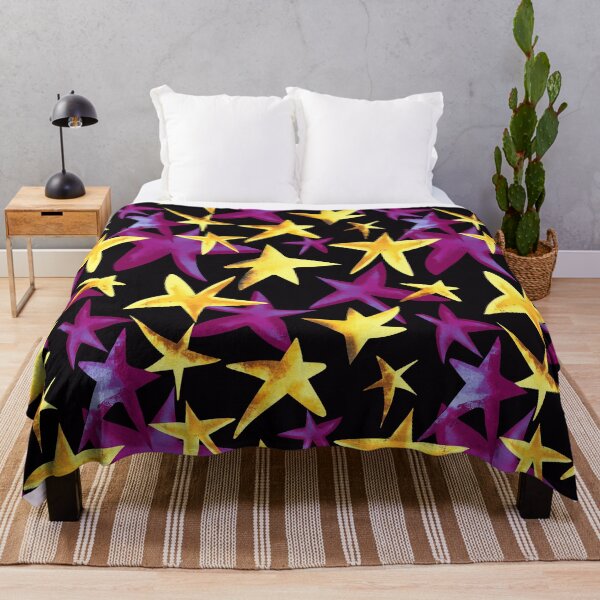 Item preview, Pink-Magenta And Golden Hues Scattered Stars Pattern designed and sold by DEC02.