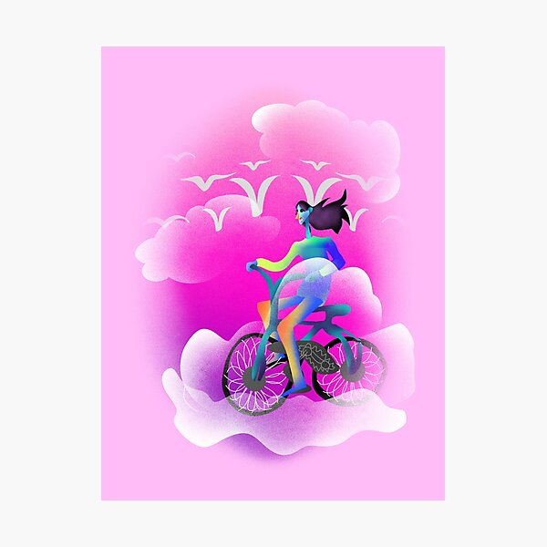 Item preview, Cycling in the Clouds designed and sold by Static.Alien.