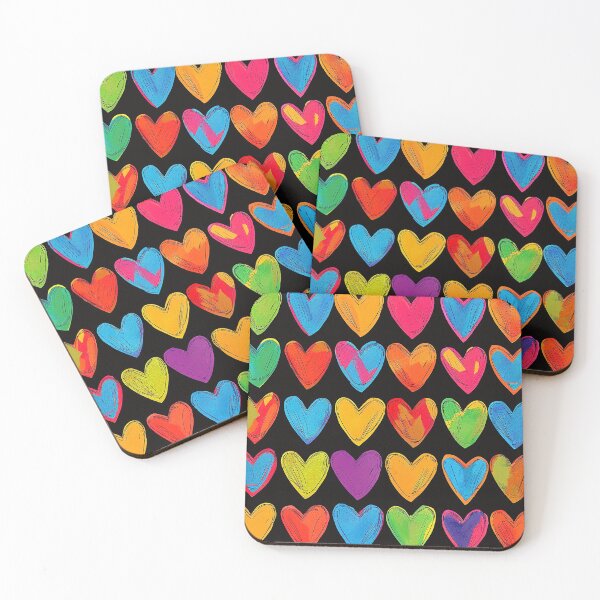 Item preview, Modern Contemporary Colorful Hearts Vibrant Designs Pattern designed and sold by DEC02.