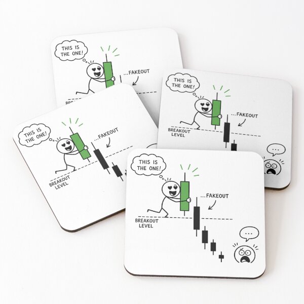 Item preview, Hugging The Breakout Candle Fakeout - Funny Trader Stick Figure Art designed and sold by Ink Matrix.