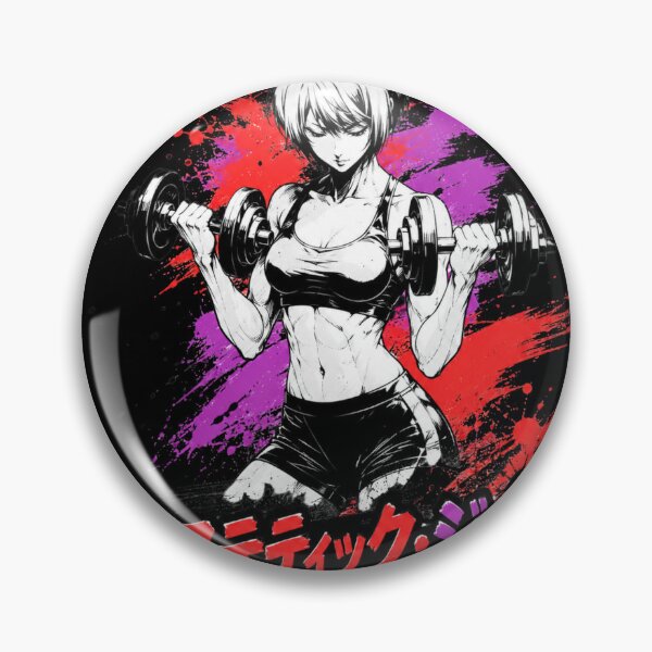 Item preview, Anime Fitness Girl Dumbbell Workout Japanese Gym Art Design designed and sold by Digistore1221.