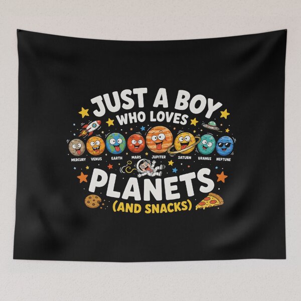 Item preview, Just A Boy Loves Planets designed and sold by DestenyStore.