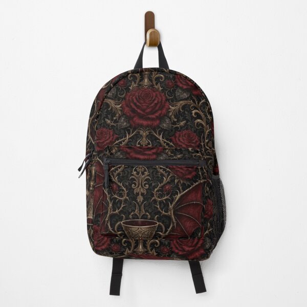 Item preview, Victorian Vampire Damask with Blood Roses Bats and Ornate Scrollwork designed and sold by StickyGuys.