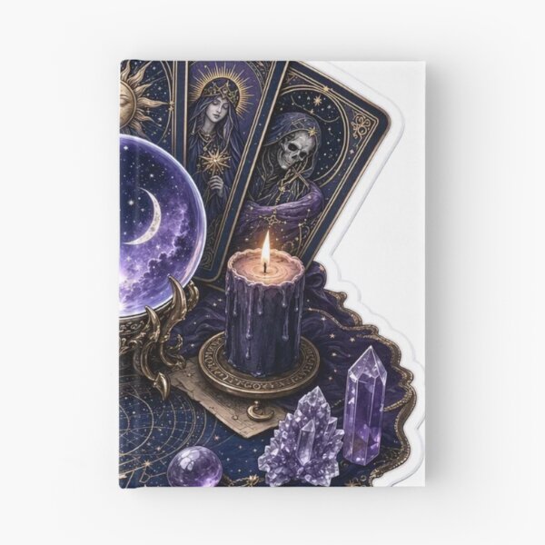 Item preview, Tarot Cards Ouija Planchette and Crystal Ball Occult Divination Emblem designed and sold by StickyGuys.