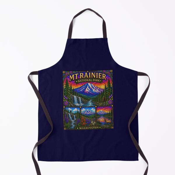 Item preview, Mount Rainier National Park Stained-Glass Washington Design designed and sold by Swanny's Custom T-shirt and Gift Designs.