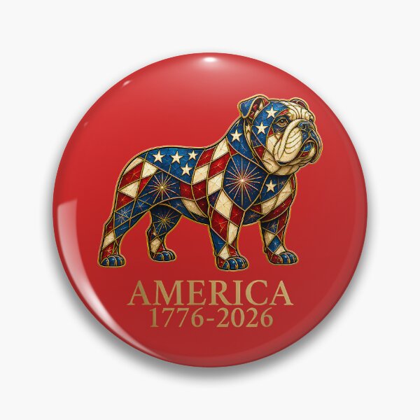 Item preview, English Bulldog Mosaic America 1776-2026 4th of July Dog designed and sold by melodycook.