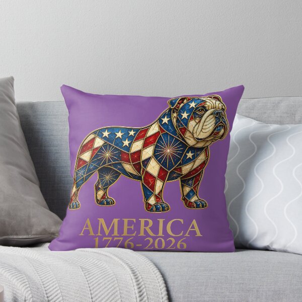 Item preview, English Bulldog Mosaic America 1776-2026 4th of July Dog designed and sold by melodycook.