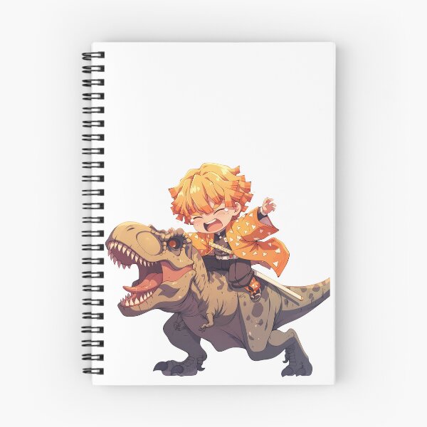 Item preview, Zenitsu Agatsuma Demon Slayer Chibi Dinosaur Panic designed and sold by Dashsopaner.