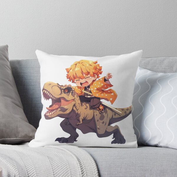 Item preview, Zenitsu Agatsuma Demon Slayer Chibi Dinosaur Panic designed and sold by Dashsopaner.