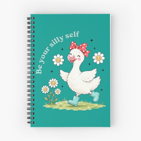 Item preview, Be Your Silly Self Cute Girl Goose Positive Message designed and sold by Purple Fern Art.
