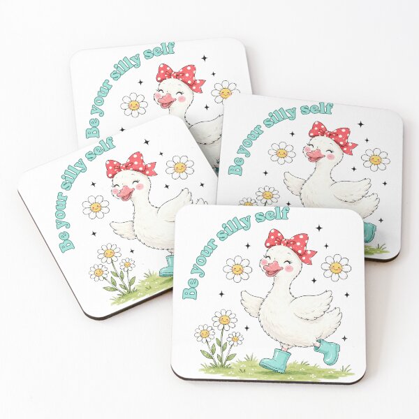 Item preview, Be Your Silly Self Cute Girl Goose Positive Message designed and sold by Purple Fern Art.